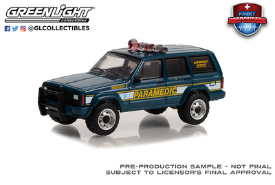 Miniatura Jeep Cherokee - Paramedicos New York (1998) Greenlight escala 1/64