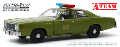 Plymouth Fury Policia Militar USA "El equipo A" (1977) Greenlight 1/24