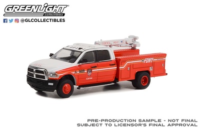 Ram 3500 Grúa "Bomberos de Nueva York " (2018) Greenlight 1/64