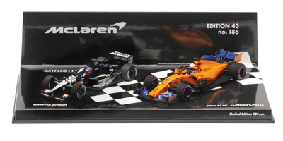 Set Formula uno de Minardi PS01 (2001) y McLaren MCL33 "GP. Canadá" (2018) - Fernando Alonso - Minichamps 412180114 escala 1/43