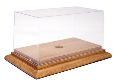 Urna con peana de madera para miniaturas a escala 1/43 o escala 1/64