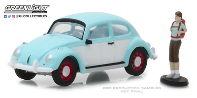 Volkswagen Beetle con figura excursionista Greenlight 1/64
