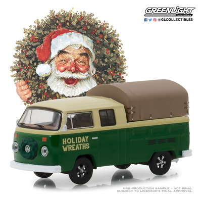 Volkswagen Tipo 2 Doble Cabina "Holiday Wreaths" (1978) Greenlight escala 1/64
