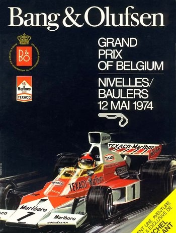 Poster GP. F1 Bélgica 1974 