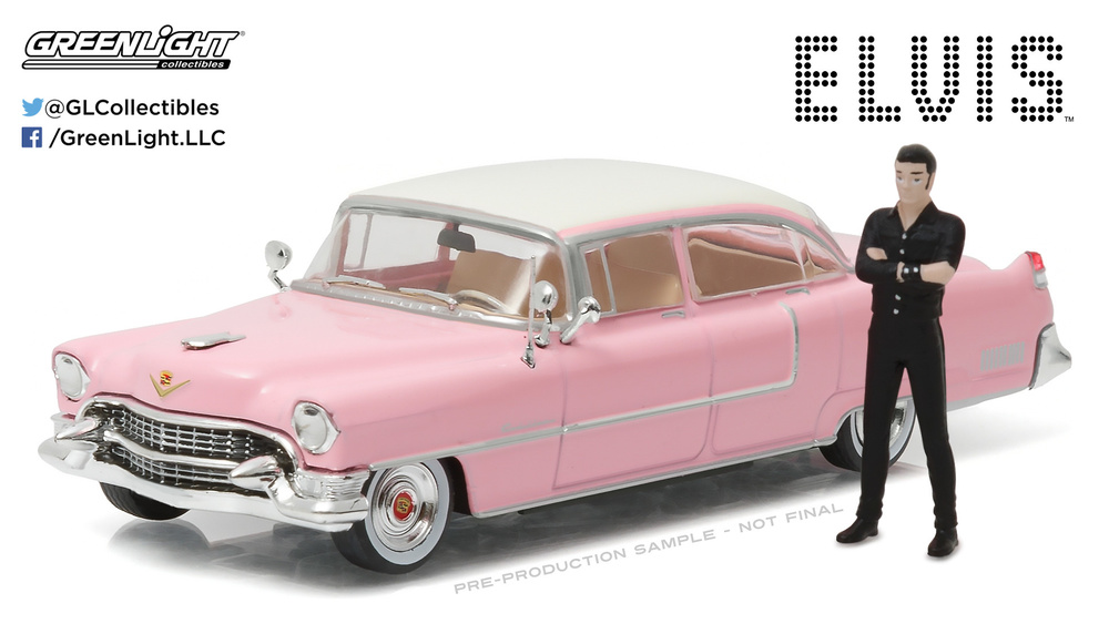 Cadillac Fleetwood Serie 60 con figura de Elvis Presley (1935-77) Greenlight 86436 1/43 