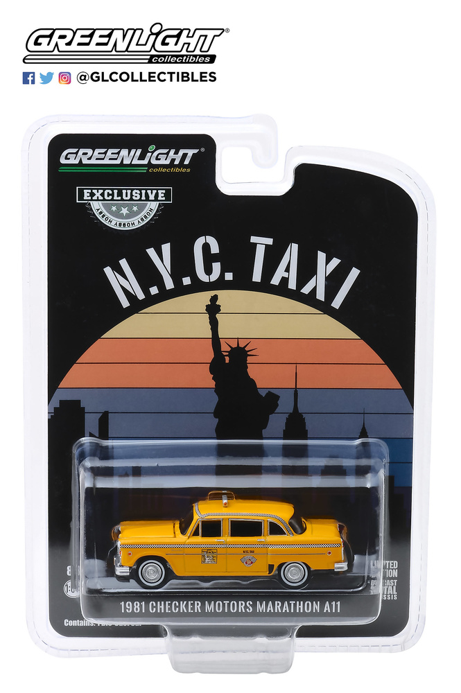 Checker Motors Marathon A11 Taxi de Nueva York de 1981 Greenlight 30076 1/64 