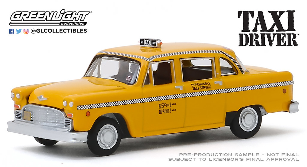 Checker Taxicab - Travis Bickle's (Taxi Driver) 1976 Greenlight 44608B 1/64 