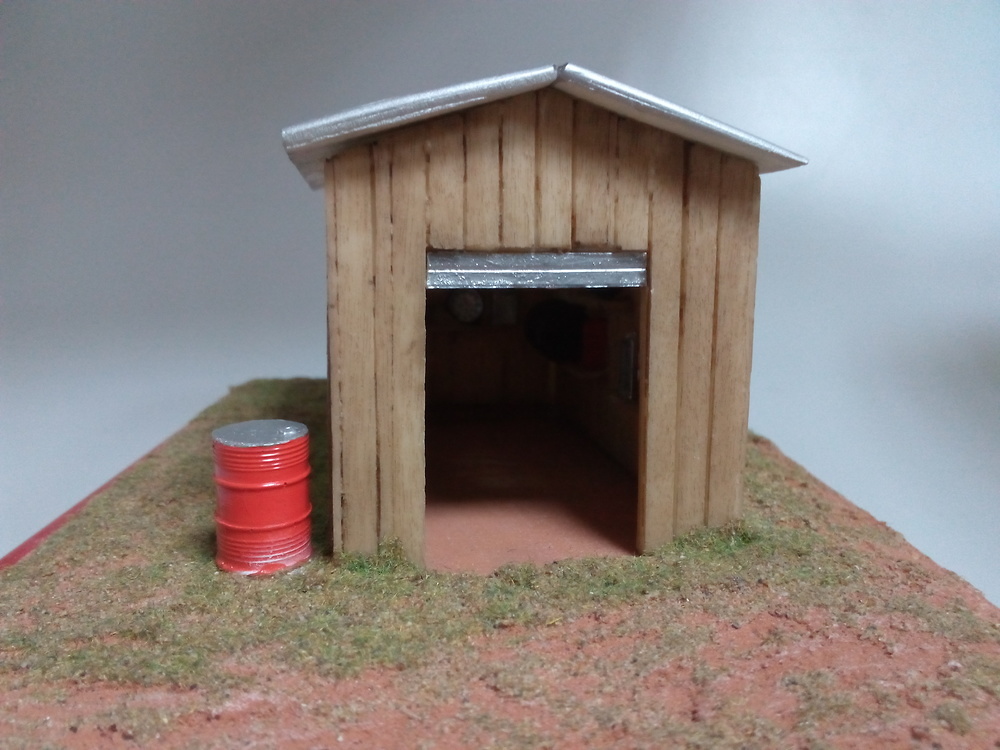 Diorama garaje de madera Microworld 110 1:43 