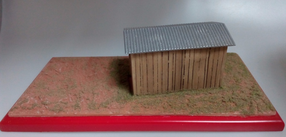 Diorama garaje de madera Microworld 110 1:43 