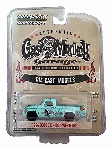 Dodge D-100 decorado (1964) Gas Monkey Garage (Serie TV 2012) Greenlight 44700E 1/64 