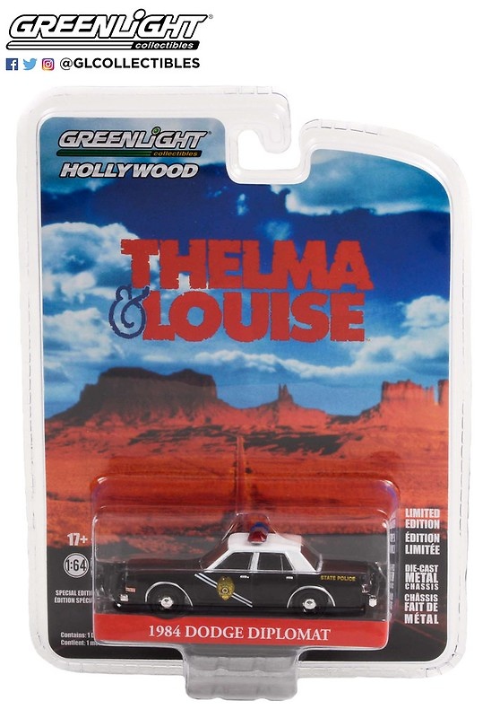 44945-E | 1:64 Hollywood Special Edition - Thelma & Louise (1991) - 1984 Dodge Diplomat - New Mexico State Police Solid Pack 