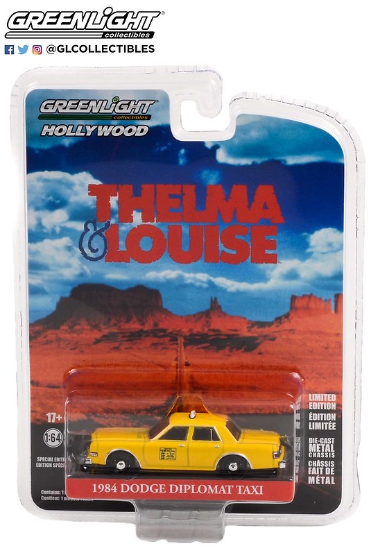 44945-F | 1:64 Hollywood Special Edition - Thelma & Louise (1991) - 1984 Dodge Diplomat - Taxi Solid Pack 