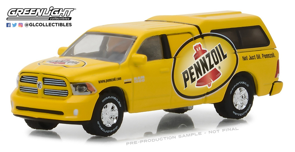 41050-F 1:64 Running on Empty Series 5 - 2014 Ram 1500 with Camper Shell Pennzoil 
