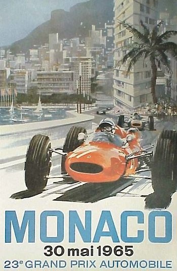 Poster GP. F1 Mónaco 1965 