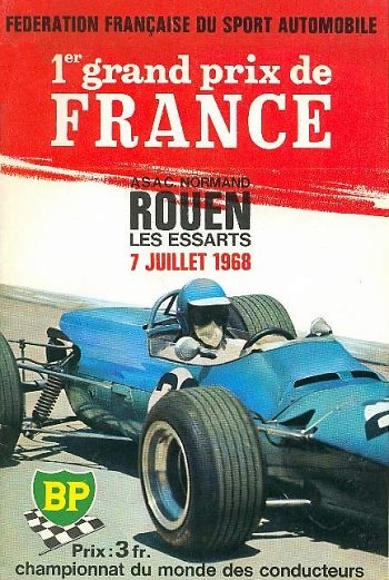 Poster GP. F1 Francia 1968 