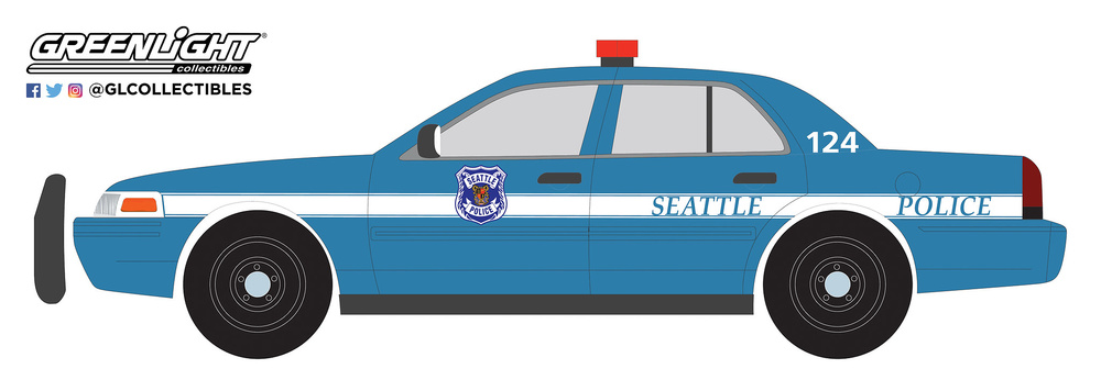 Ford Crown Victoria Interceptor - Policía de Seattle (Washington) (2010) Greenlight 42880D 1/64 