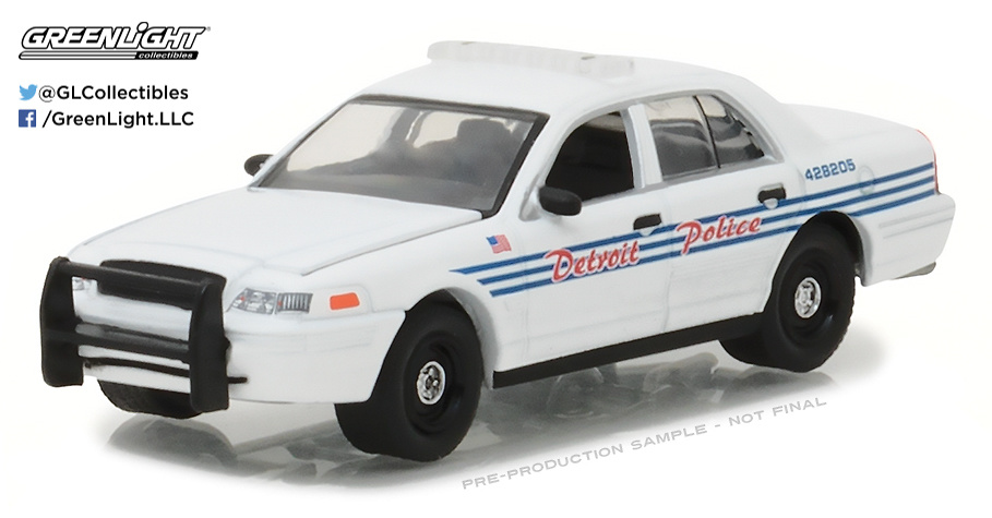 Ford Crown Victoria Interceptor de Policía de Detroit Michigan Greenlight 42820E 1/64 