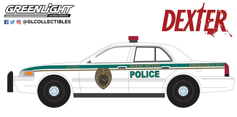 Ford Crown Victoria - Policía Metropolitana de Miami (2021) - Dexter Greenlight 44920B 1/64 
