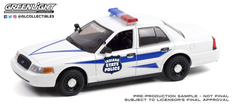 Ford Crown Victoria - Policia Estatal de Indiana (2008) Greenlight 85543 1/24 