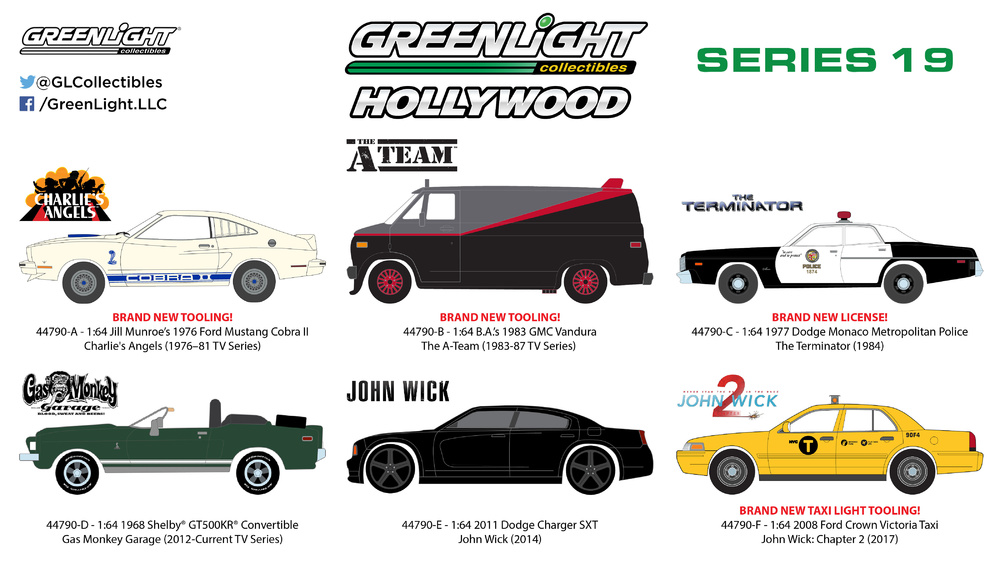 Hollywood Series 19 Greenlight 1/64 