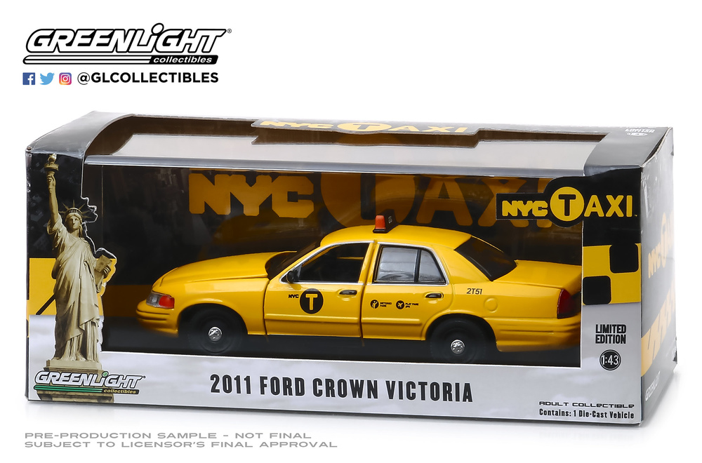 Ford Crown Victoria Taxi de Nueva York (2011) Greenlight 86164 1/43 