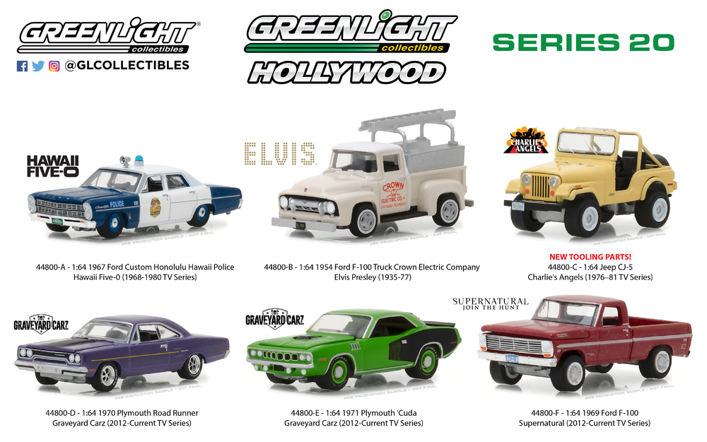 Ford F-100 Truck Crown Electric Co Elvis Presley (1954) Greenlight 1/64 