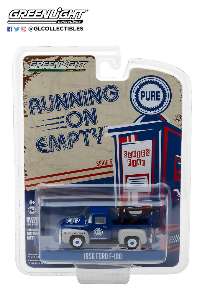 41050-A 1:64 Running on Empty Series 5 - 1956 Ford F-100 with Drop-in Tow Hook Pure Oil 'Be Sure With Pure' 