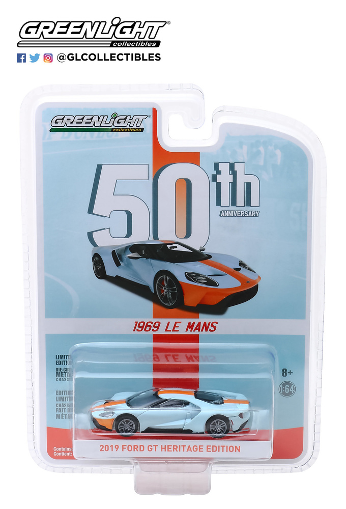 Ford GT Heritage Edition - Gulf Oil (2019) Greenlight 27980F 1/64 