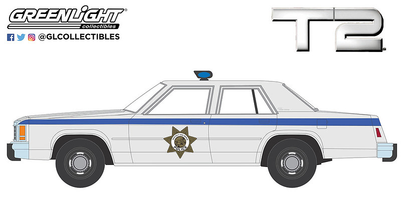 Ford LTD Crown Victoria Police (1983) - Terminator 2: Judgment Day Greenlight 44920D 1/64 