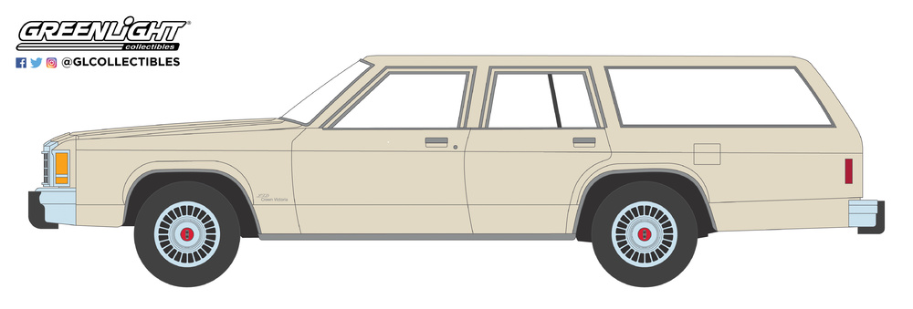 29950-E 1:64 Estate Wagons Series 3 - 1984 Ford LTD Crown Victoria Wagon - Pastel Desert Tan Solid Pack 