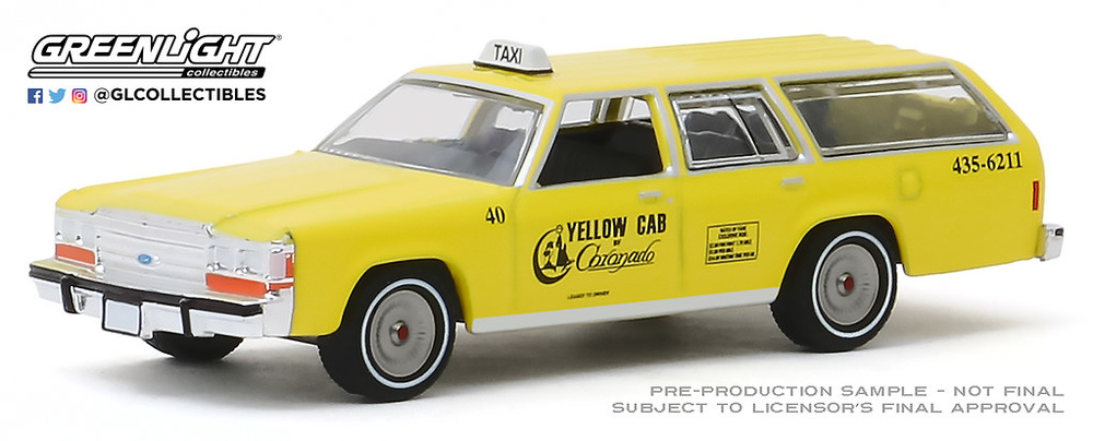 Ford LTD Crown Victoria Wagon Taxi de Coronado California (1988) Greenlight 30122 1/64 