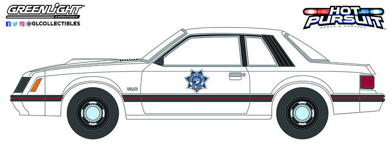 Ford Mustang SSP - Policia Dpto. Arizona (1982) Greenlight 42970A 1/64 