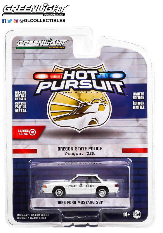 Ford Mustang SSP - Policia Estatal de Oregon (1993) Greenlight 42990B 1/64 