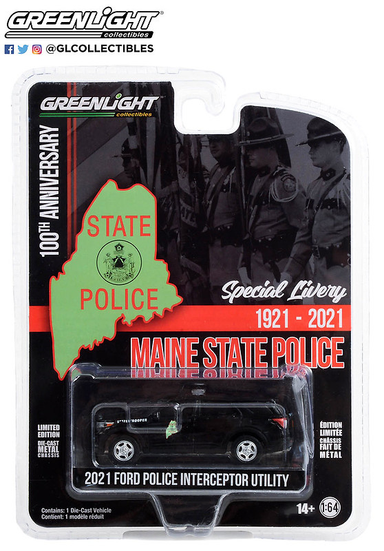 Ford Police Interceptor Maine State Police (2021) Greenlight 28120E 1/64 