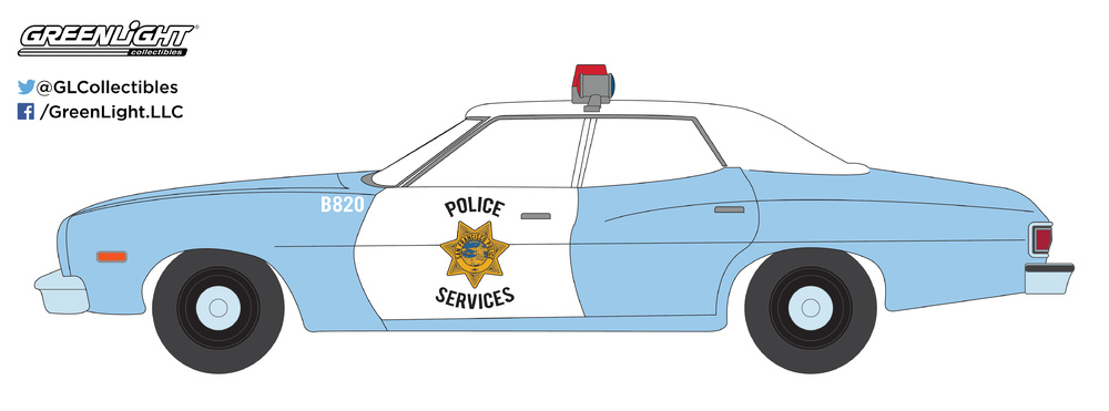 Ford Torino Policía de San Francisco California ( 1974) 42820A Greenlight 1/64 