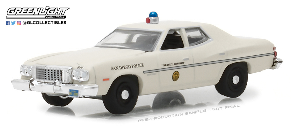 42840-A - 1-64 Hot Pursuit 27 - 1975 Ford Torino - San Diego California Police 