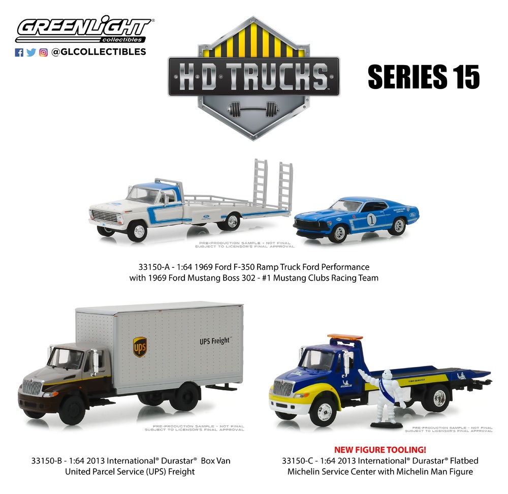 H. D. Trucks Serie 15 Greenlight 33150 1/64 