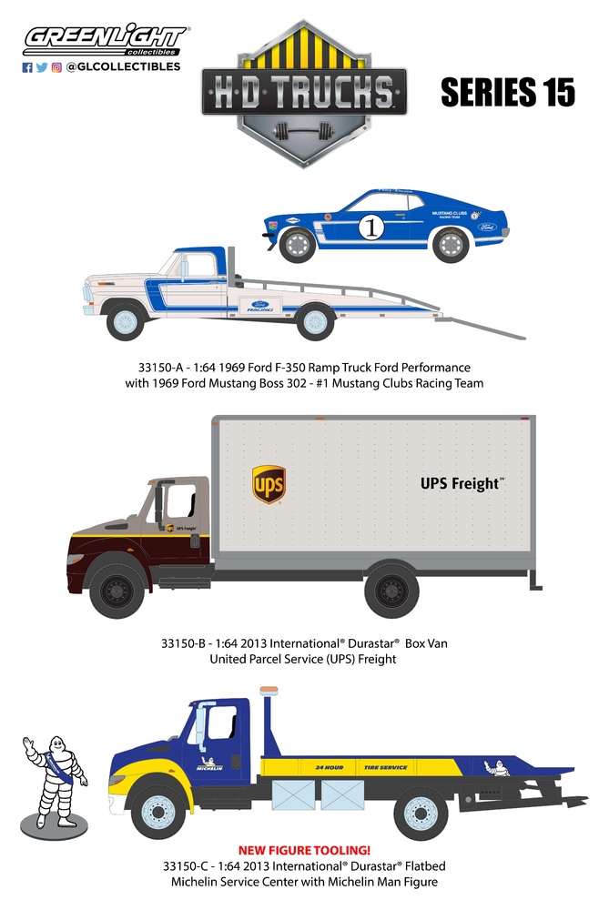 H. D. Trucks Serie 15 Greenlight 33150 1/64 