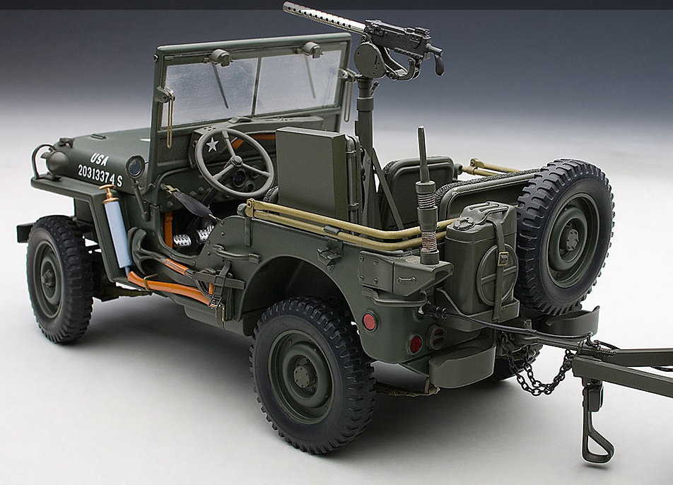 Jeep Willys con remolque (1945) Autoart 74016 1:18 