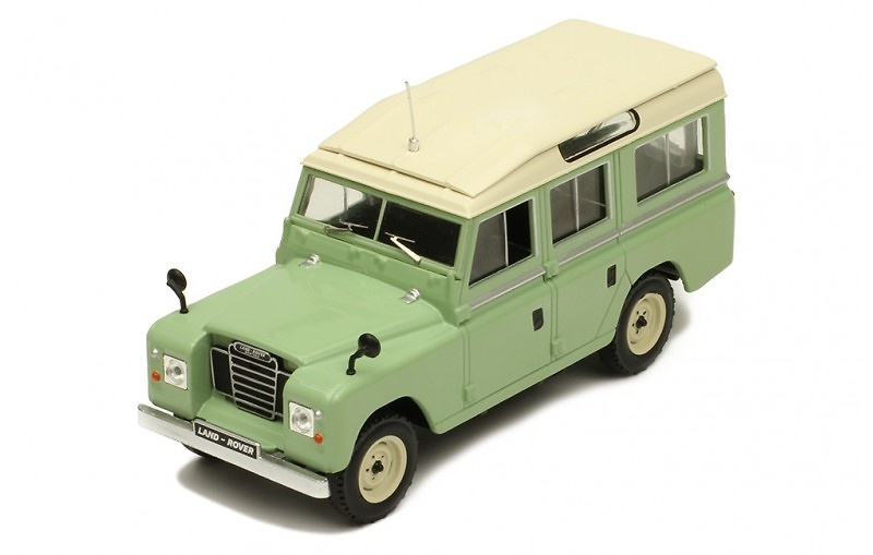 color verde y blanco escala 1:43 Land Rover Maqueta de coche Defender 90 Cararama 
