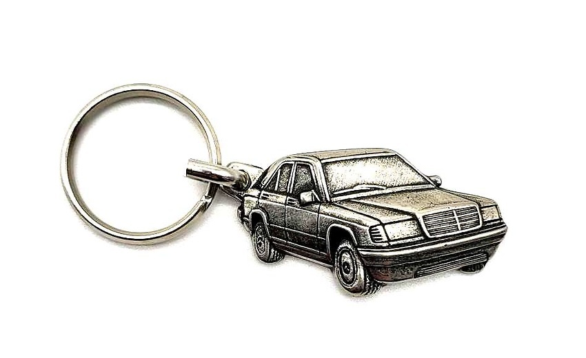Llavero metal fundido Mercedes Benz W124 (1984-1995) 
