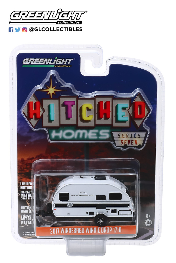 Lote de 6 caravanas Hitched Homes Serie 7 Greenlight 34070 1/64 