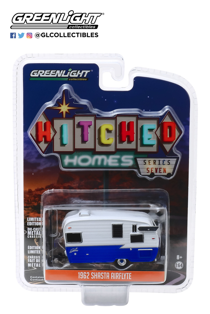Lote de 6 caravanas Hitched Homes Serie 7 Greenlight 34070 1/64 