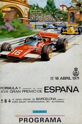 Poster del GP. F1 de España de 1971 