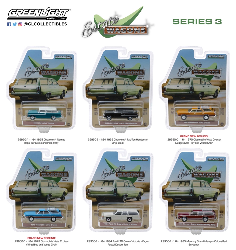 Estate Wagons Series 3 Greenlight 29950 1/64 
