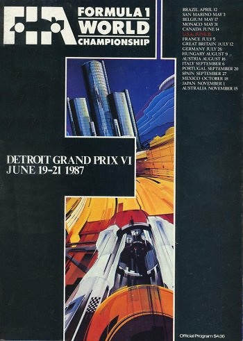 Poster del GP. F1 de Detroit de 1987 