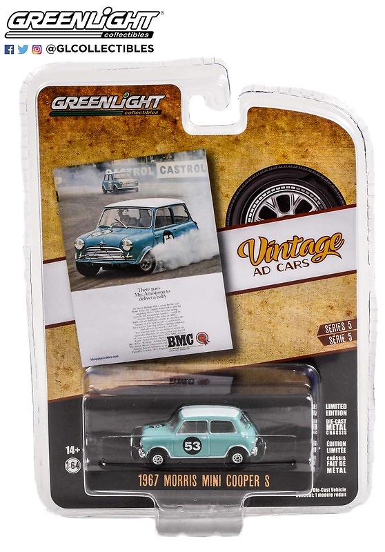 Morris Mini Cooper S nº 53 (1967) Greenlight 39080B 1/64 