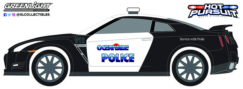 Nissan GT-R - Policía de California Oceanside (2015) Greenlight 42960D 1/64 