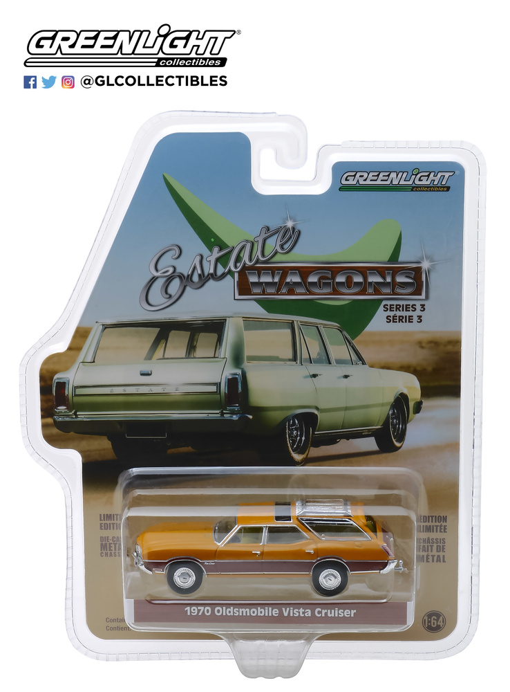 29950-C 1:64 Estate Wagons Series 3 - 1970 Oldsmobile Vista Cruiser - Nugget Gold Poly and Wood Grain Solid Pack 
