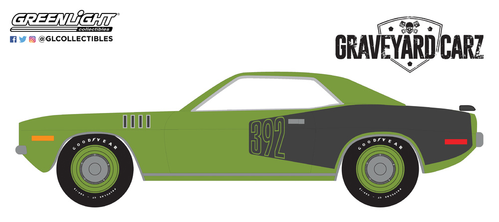 Plymouth Barracuda - Graveyard Carz (1971) Greenlight 44800E 1/64 